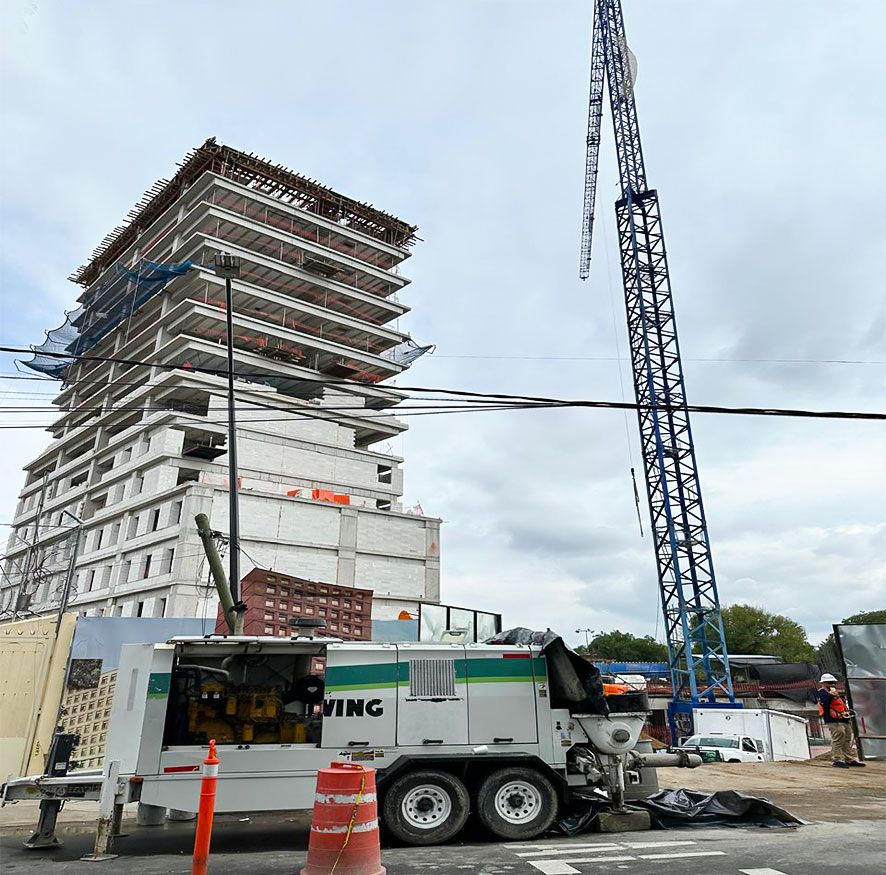 bombeo de concreto para construcción